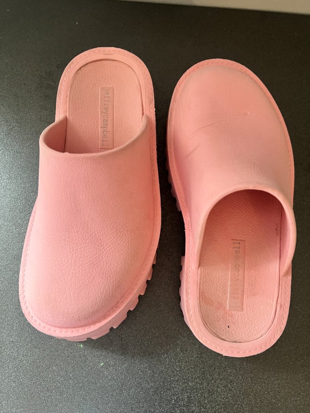 Free People & Jeffrey Campbell Bae Platform Mule — Rubber Slip‑On Clog — PINK 6 - Picture 5 of 10